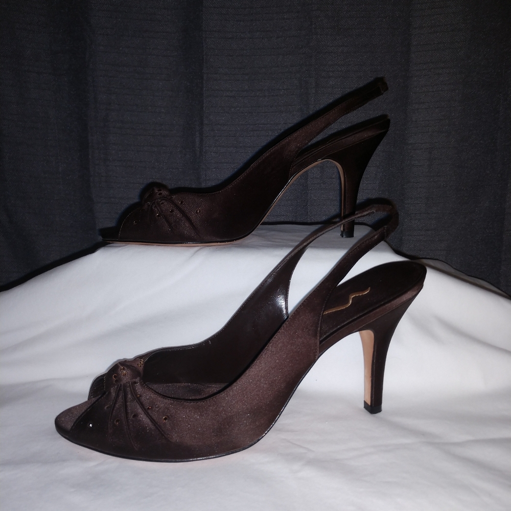 Nina satin heels.